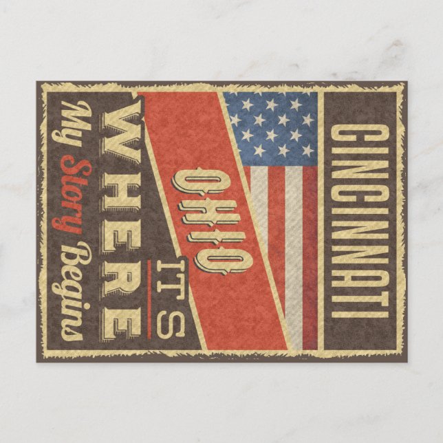 Cincinnati Ohio Postcard (Front)
