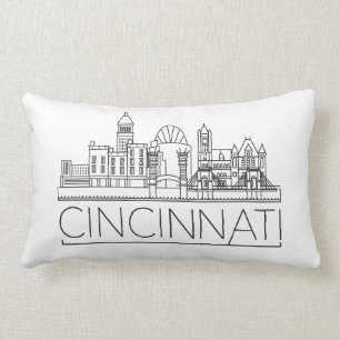 Cincinnati, Ohio Skyline Lumbar Cushion