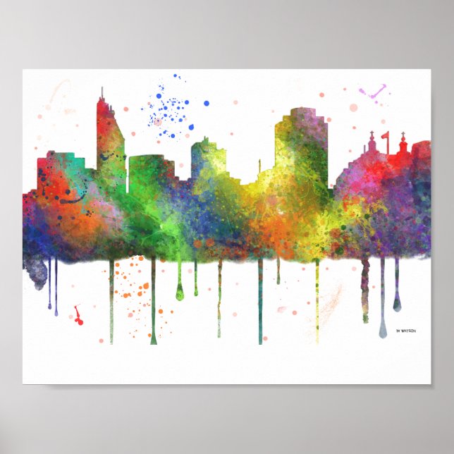 CINCINNATI OHIO SKYLINE POSTER (Front)
