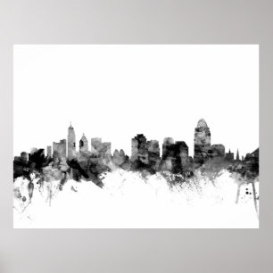 Cincinnati Ohio Skyline Poster