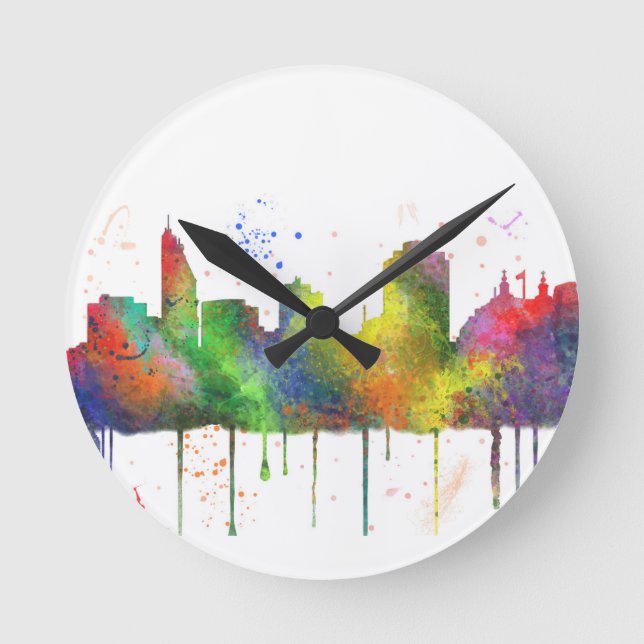 CINCINNATI OHIO SKYLINE ROUND CLOCK (Front)
