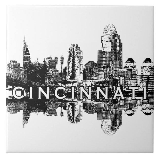 Cincinnati, Ohio skyline Tile (Front)