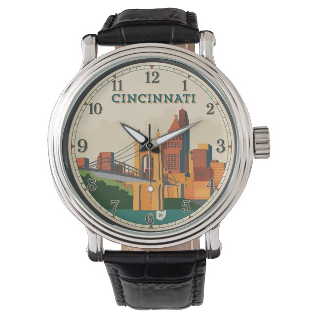 Cincinnati Ohio Skyline  Watch (Front)