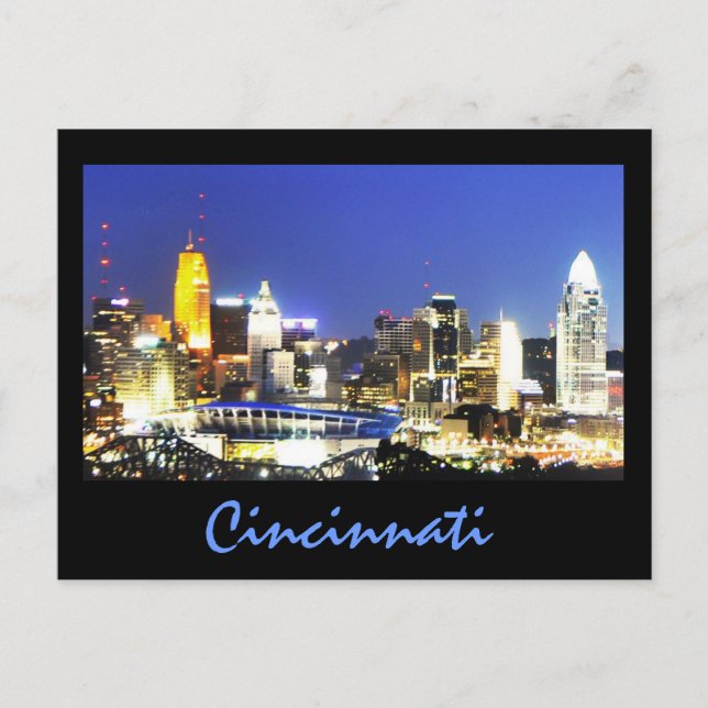 Cincinnati, Ohio, the Queen City. Postcard (Front)