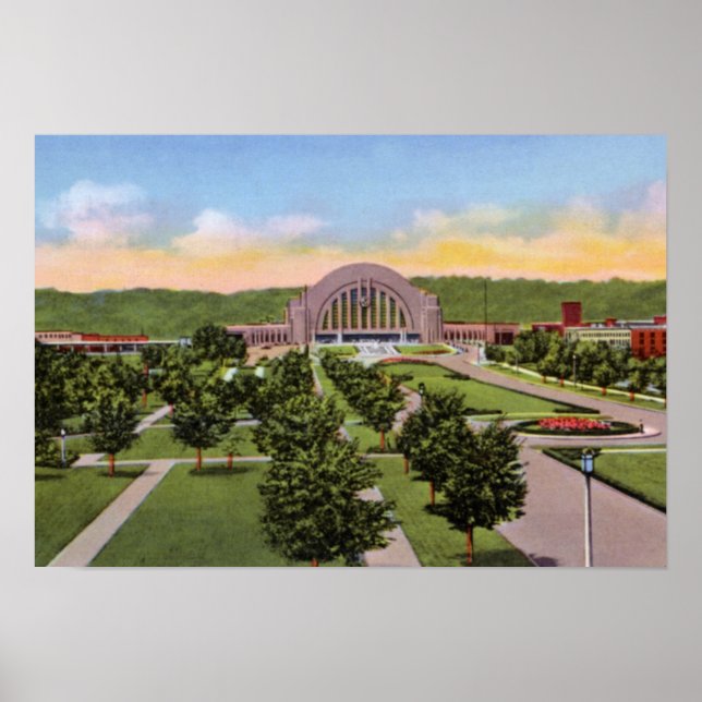 Cincinnati Ohio Union Terminal Area Poster (Front)