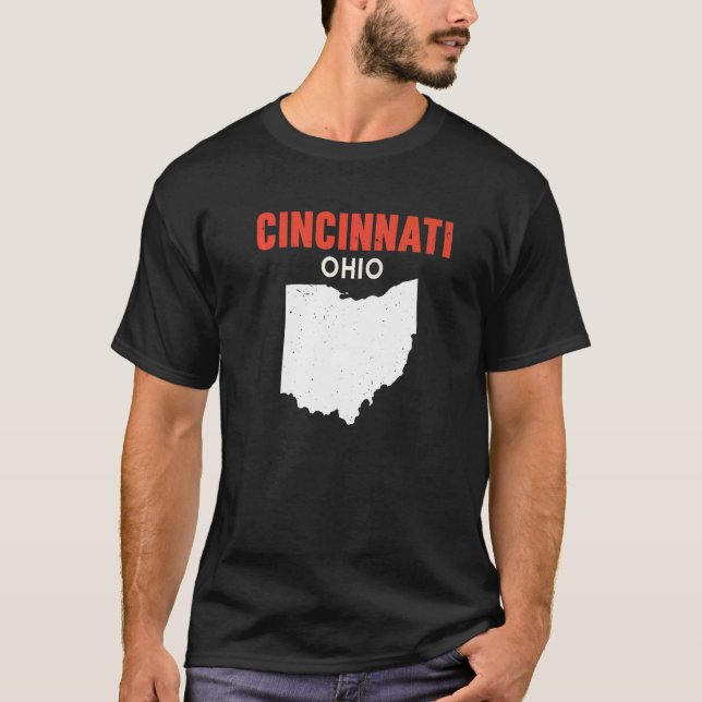 CINCINNATI Ohio USA State America Travel Ohioan T-Shirt (Front)