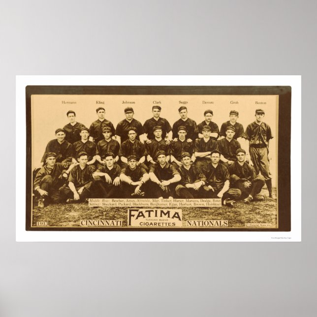 Cincinnati Reds Baseball 1913 Poster (Front)