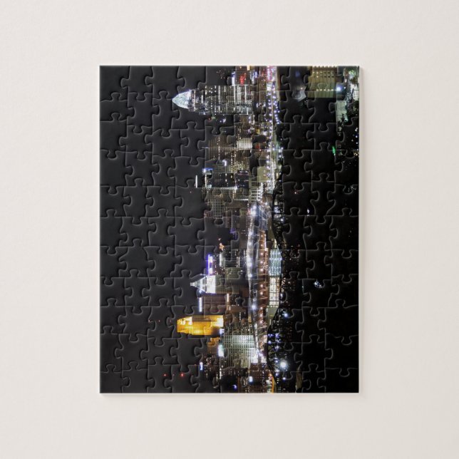 Cincinnati skyline at night jigsaw puzzle (Vertical)