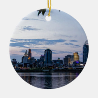 Cincinnati Skyline Ceramic Tree Decoration
