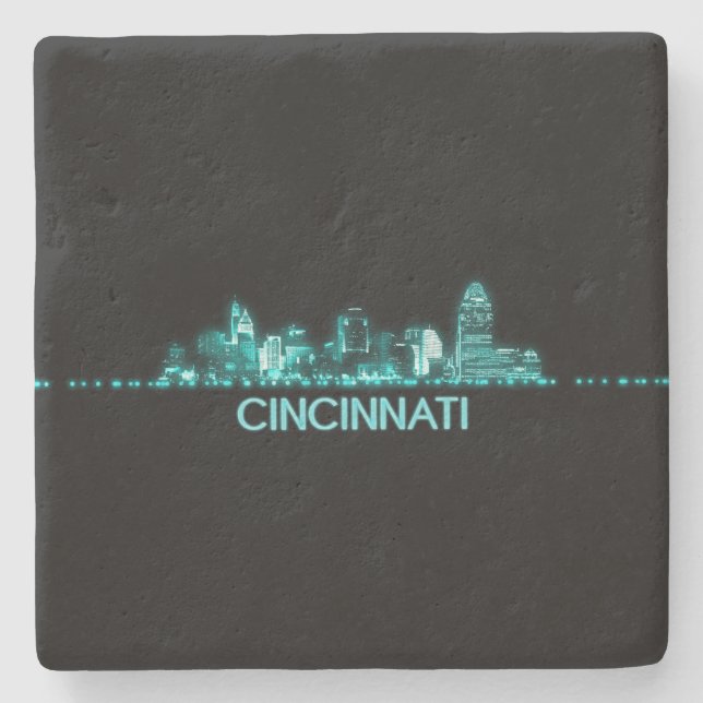 Cincinnati Skyline Stone Coaster (Front)