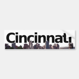 Cincinnati Skyline with Cincinnati in the sky Bumper Sticker