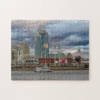 Cincinnati Skyline with Riverboat Puzzle