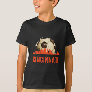 Cincinnati Soccer Queen City Skyline Futbol Fan T-Shirt