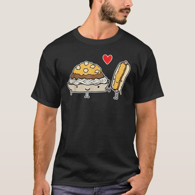 Cincinnati Style Chilli 3 Way And Cheese Coney T-Shirt (Front)