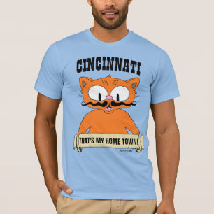 CINCINNATI THAT'S MY HOME TOWN! Cartoon Cat T-Shirt