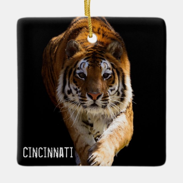 Cincinnati Tiger - Ceramic Ornament (Front)