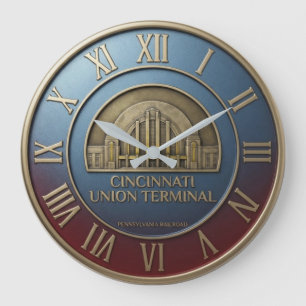 Cincinnati Union Terminal Pennsylvania Railroad Large Clock