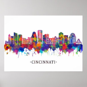 Cincinnati USA Skyline Poster