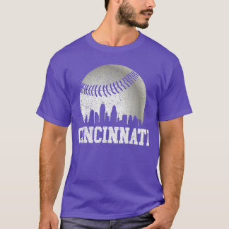 Cincinnati Vintage Baseball Distressed Gameday Ret T-Shirt