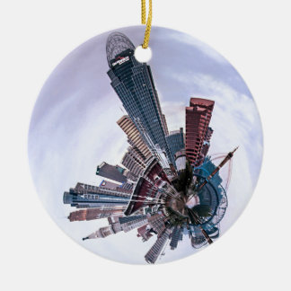 Cincinnati with a Spin! Ceramic Tree Decoration