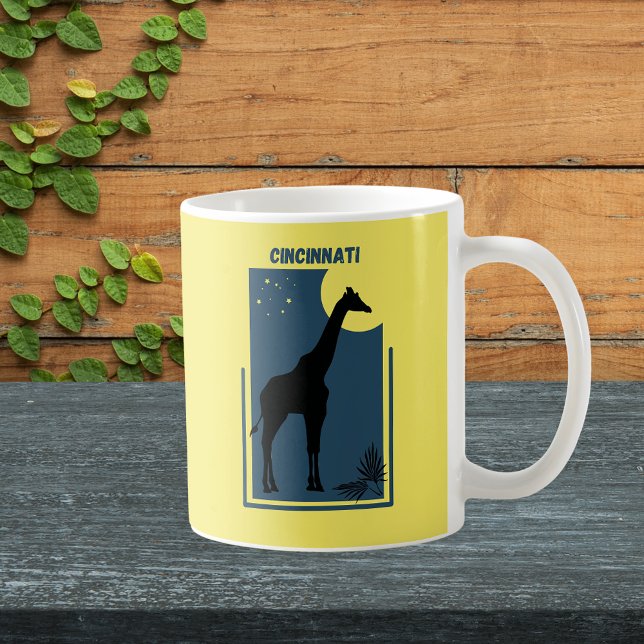 Cincinnati Zoo Ohio Vintage Giraffe Coffee Mug (Cincinnati Ohio Zoo Safari Animal Adventure Giraffe Mug)