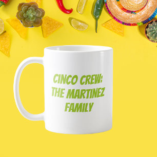 Cinco Crew Personalised Family Name Coffee Mug
