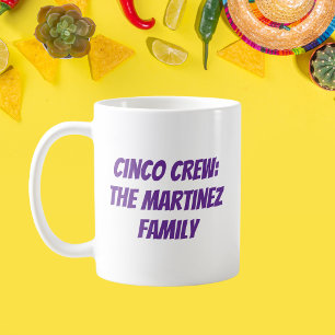 Cinco Crew Personalised Family Name Coffee Mug