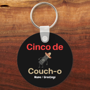 Cinco de Couch-o Remote Control Sombrero Funny Key Ring