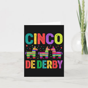 Cinco De Derby Shirt Funny Horse Racing Fiesta Tee Card