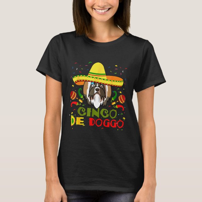 Cinco De Doggo Shih Tzu Dog Love R Mum T-Shirt (Front)