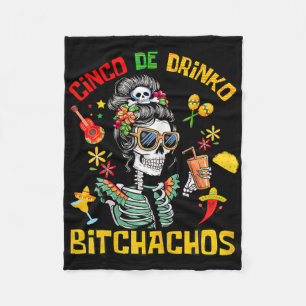Cinco De Drinko Achos Cinco De Mayo Drinking Fleece Blanket