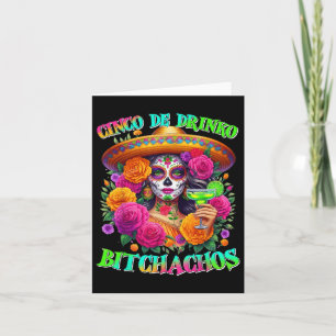 Cinco De Drinko Achos Cinco De Mayo Drinking Mexic Card