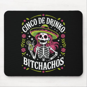 Cinco De Drinko Achos Cinco De Mayo Mexican Party  Mouse Mat