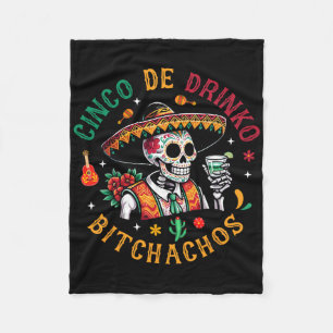 Cinco De Drinko Achos Funny Cinco De Mayo Drinking Fleece Blanket