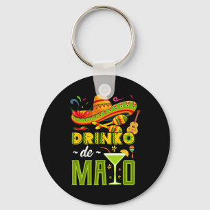Cinco De Drinko Fiesta Mexican Cinco De Mayo Party Key Ring