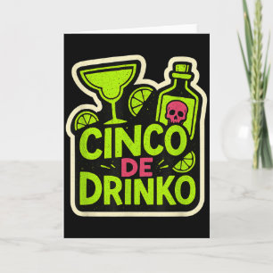 Cinco de drinko fiesto cinco de mayo mens fiesta 5 card