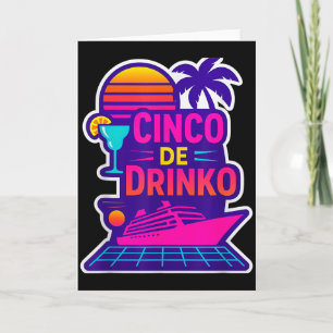 Cinco de drinko fiesto cinco de mayo mens fiesta 5 card