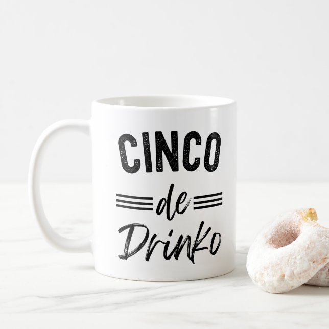 Cinco De Drinko Graphic Cute - Cino de Mayo Coffee Mug (With Donut)
