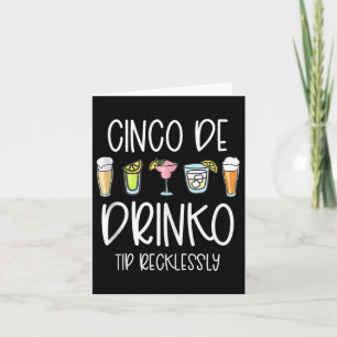 Cinco De Drinko Mayo Women Tip Your Bartender Funn Card
