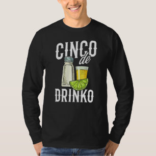 Cinco De Drinko Party Salt Lime Tequila Three Amig T-Shirt