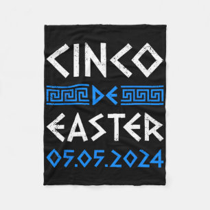 Cinco De Easter Funny Cinco De Mayo Orthodox Greek Fleece Blanket