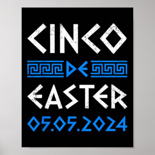 Cinco De Easter Funny Cinco De Mayo Orthodox Greek Poster