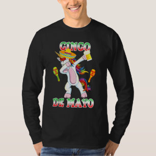 Cinco De Mayo 2022 Dabbing Unicorn Sombrero Beer T-Shirt