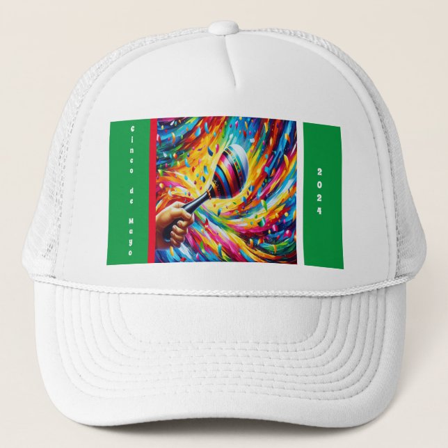 Cinco de Mayo 2024 Maraca Trucker Hat (Front)