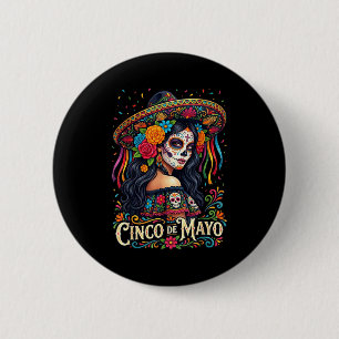 Cinco de mayo 2026 mexican fiesta 5 de mayo girlsC 6 Cm Round Badge