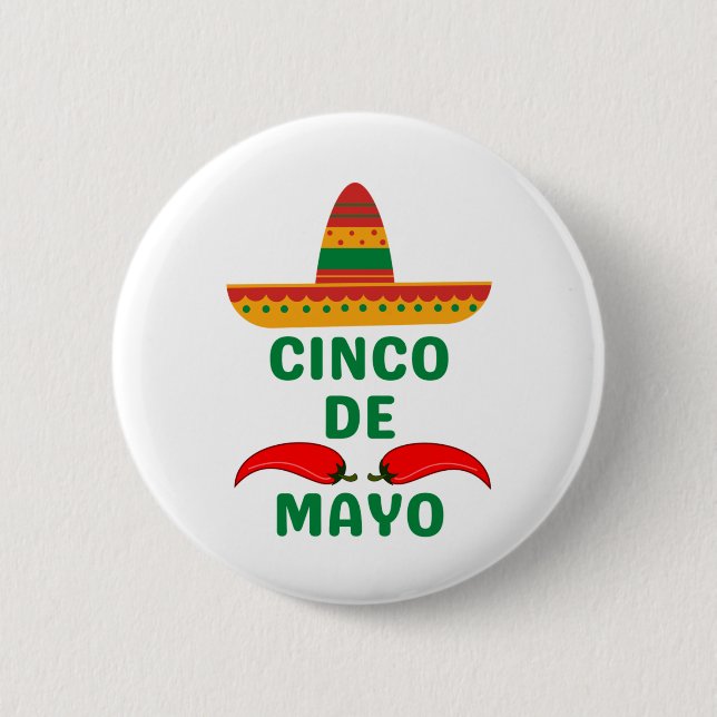 Cinco De Mayo 6 Cm Round Badge (Front)