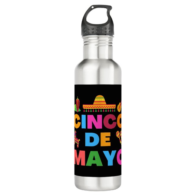 Cinco De Mayo 710 Ml Water Bottle (Front)