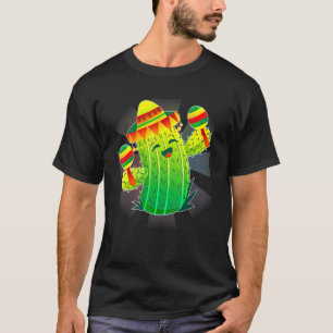 Cinco De Mayo And Mexico Fiesta Sombrero Hat Cactu T-Shirt