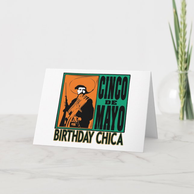 Cinco de Mayo Birthday Chica Card (Front)