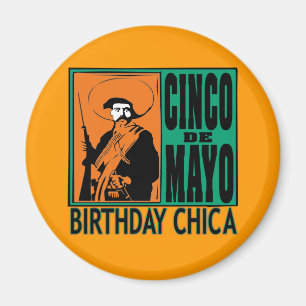 Cinco de Mayo Birthday Chica Magnet